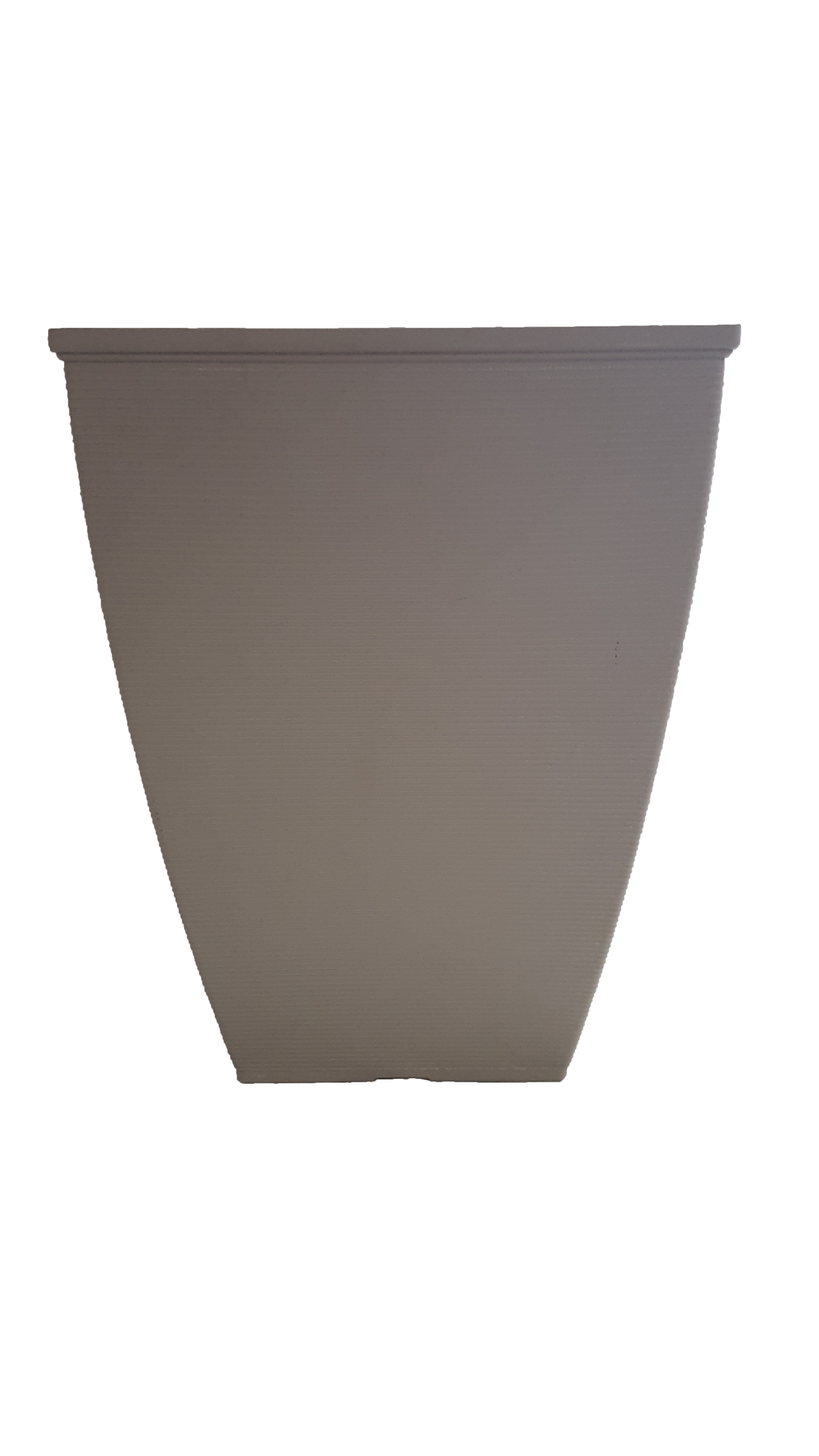 14 Inch Helix Tall Square Planter Warm Grey - 5 per case - Decorative Planters